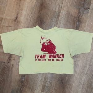 Vintage motorcycle crop top t-shirt